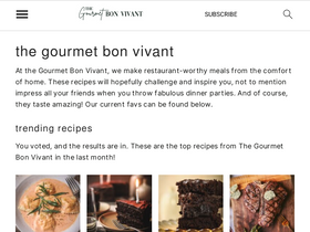'thegourmetbonvivant.com' screenshot