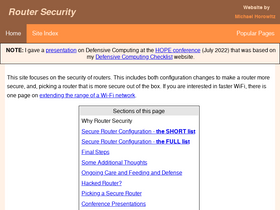 'routersecurity.org' screenshot