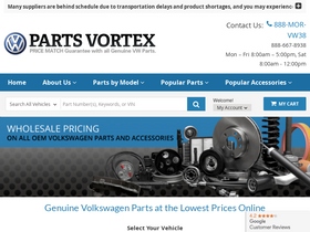 'vwpartsvortex.com' screenshot