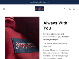JanSport NZ homepage screenshot