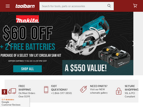'toolbarn.com' screenshot