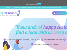 'lightfinance.co.uk' screenshot