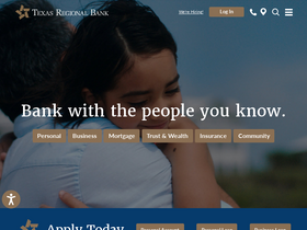 'texasregionalbank.com' screenshot