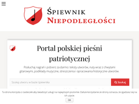 'spiewnikniepodleglosci.pl' screenshot