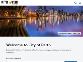 'perth.wa.gov.au' screenshot