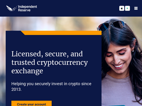 'independentreserve.com' screenshot