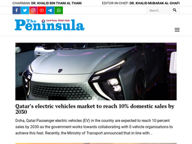 'thepeninsulaqatar.com' screenshot