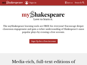 'myshakespeare.com' screenshot