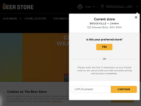 'thebeerstore.ca' screenshot
