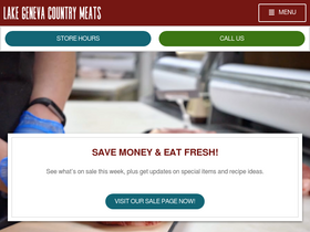 'lakegenevacountrymeats.com' screenshot