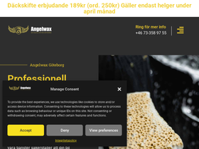 angelwaxgbg.se homepage screenshot