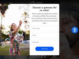 'nrmaparksandresorts.com.au' screenshot