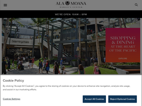 'alamoanacenter.com' screenshot