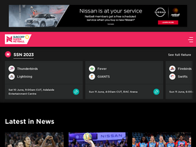 'supernetball.com.au' screenshot