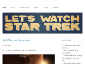 'letswatchstartrek.com' screenshot