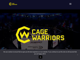 'cagewarriors.com' screenshot