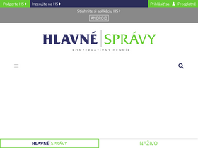 'hlavnespravy.sk' screenshot