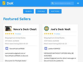 'decksofkeyforge.com' screenshot