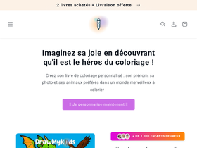 DrawMyKids homepage screenshot