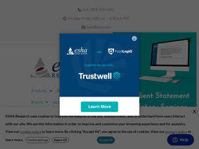 'esha.com' screenshot