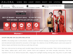 'zalora.com.my' screenshot