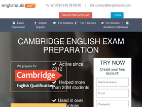 'englishaula.com' screenshot