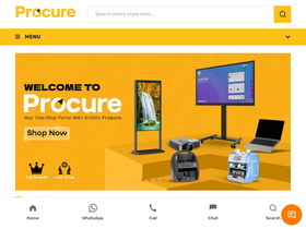 Procure FZE homepage screenshot