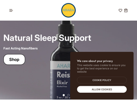 aharamushrooms.com homepage screenshot