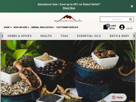 'mountainroseherbs.com' screenshot
