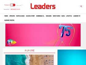 'leaders.com.tn' screenshot