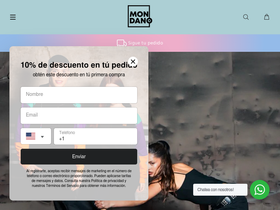 Mondano homepage screenshot