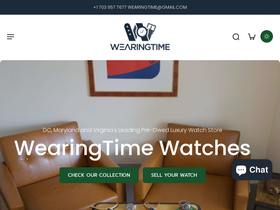 WearingTime Luxury Watches homepage screenshot