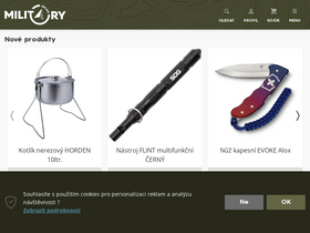 'militarysklad.cz' screenshot
