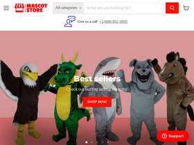 Mascot Store homepage screenshot