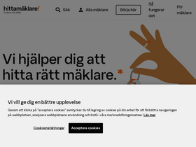'hittamaklare.se' screenshot