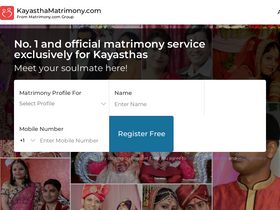 'kayasthamatrimony.com' screenshot