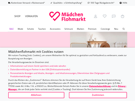'maedchenflohmarkt.de' screenshot