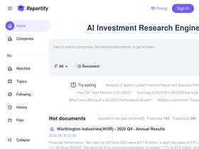 Reportify - Reportify-AI投资研究问答搜索引擎