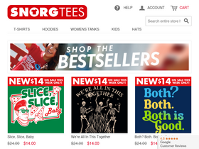 'snorgtees.com' screenshot