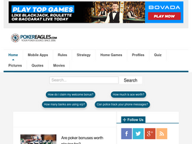'pokereagles.com' screenshot