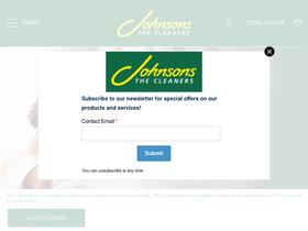 'johnsoncleaners.com' screenshot