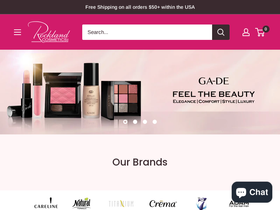 Rocklandcosmetics homepage screenshot
