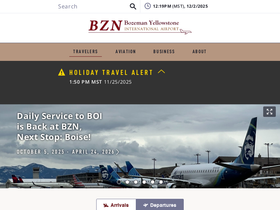 'bozemanairport.com' screenshot
