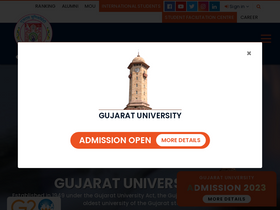 'gujaratuniversity.ac.in' screenshot