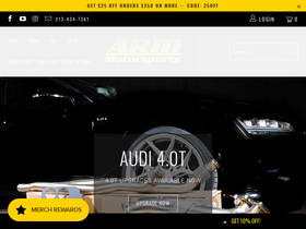 ARM Motorsports homepage screenshot