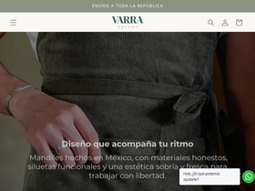varraprons.com homepage screenshot
