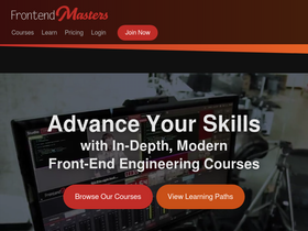 'frontendmasters.com' screenshot