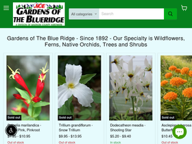 gardensoftheblueridge.com homepage screenshot