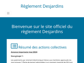 'reglementdesjardins.com' screenshot