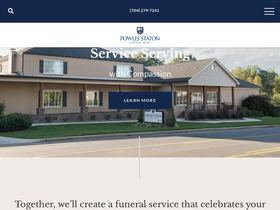 'powlesfuneralhome.com' screenshot